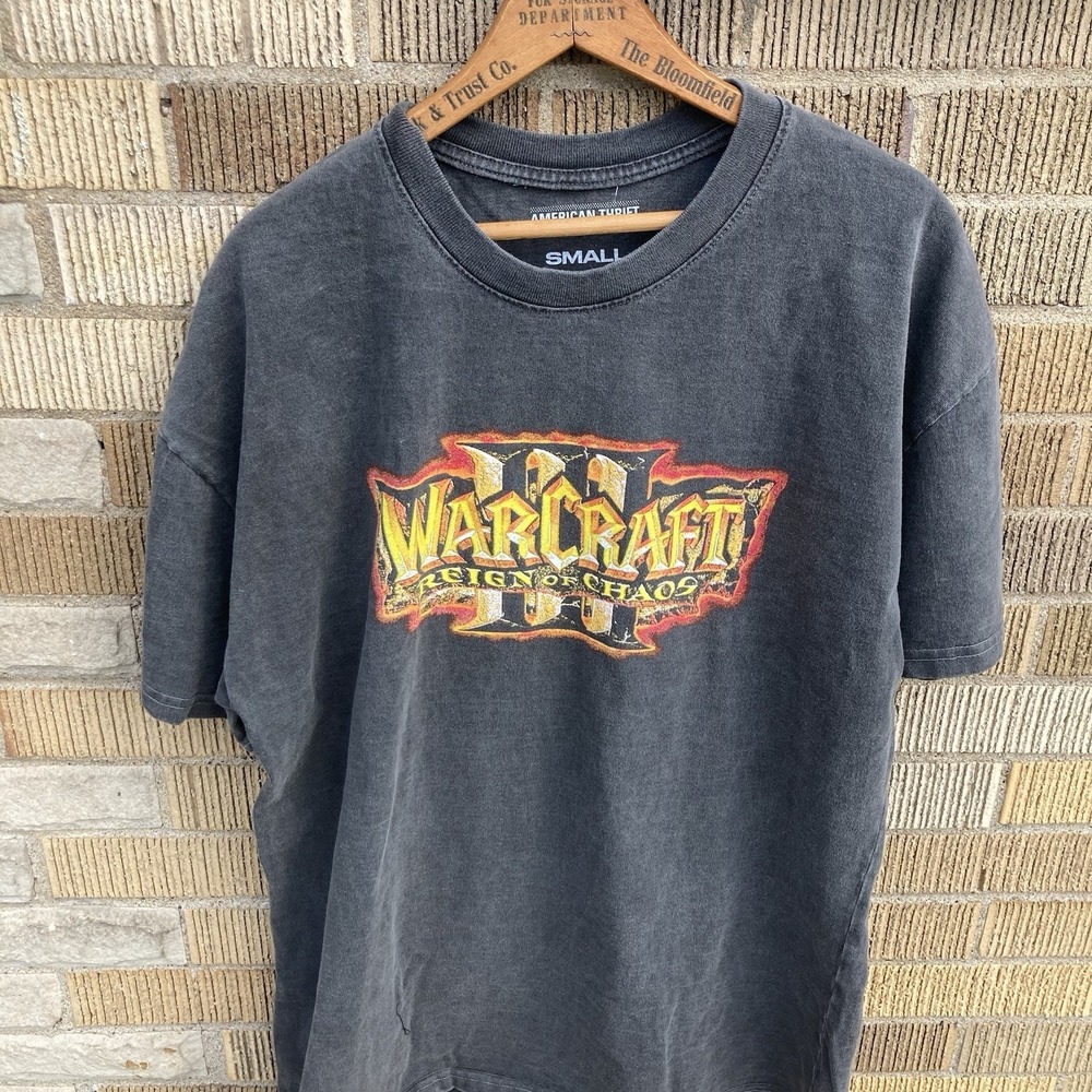 World of Warcraft III Reign of Chaos Mens Small T-Shirt Blizzard Gray